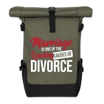 Divorce End of marriage Divorce Divorced - Roll Top Backpack - olive/black - Front