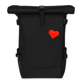 Angel heart, black - Roll Top Backpack - black - Front