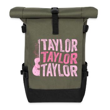It ́s a Taylor Thing First name Taylor Taylor - Roll Top Backpack - olive/black - Front