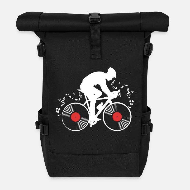 Vinyl - Rolltop Rucksack - Schwarz