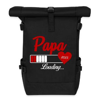 papa loading 2025 - Rolltop Rucksack - Schwarz - Vorne