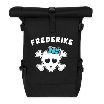 Pirate Frederike Design pour les filles et les femmes - Sac à dos roll top - noir - Devant