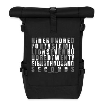 30 Jahre in Sekunden 30. Geburtstag 30er English - Rolltop Rucksack - Schwarz - Vorne