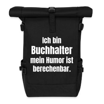 Accountant's humor is predictable - Roll Top Backpack - black - Front