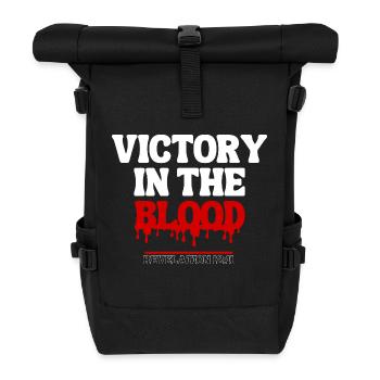 Victory in the Blood – Revelation 12:11 - Roll Top Backpack - black - Front