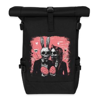 Spooky Easter couple - Roll Top Backpack - black - Front