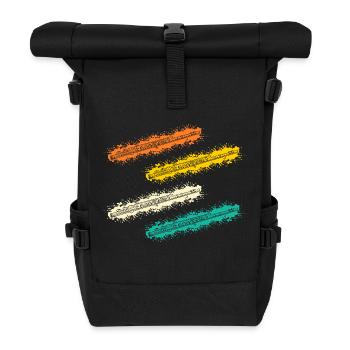 Flötist Querflöte - Rolltop Rucksack - Schwarz - Vorne