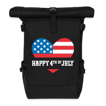 Frohen 4. Juli - Rolltop Rucksack - Schwarz - Vorne
