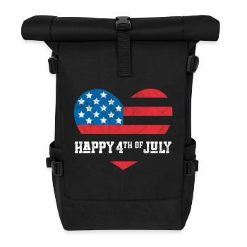 Frohen 4. Juli - Rolltop Rucksack - Schwarz - Vorne