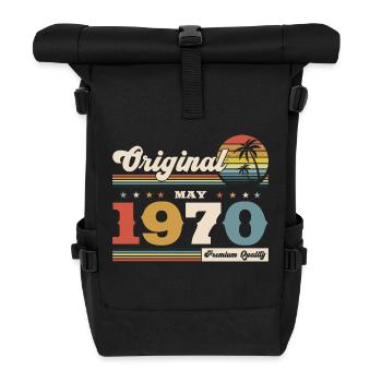 55th Birthday Legend May Born 1970 - Roll Top Backpack - black - Front