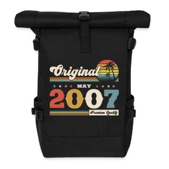 18. Geburtstag Geschenk Mann Original Mai 2007 - Rolltop Rucksack - Schwarz - Vorne