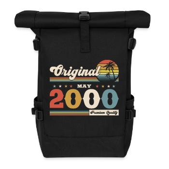 25ème anniversaire cadeau mari Original mai 2000 - Sac à dos roll top - noir - Devant