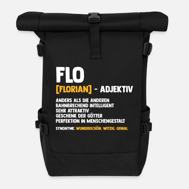Florian - Rolltop Rucksack - Schwarz