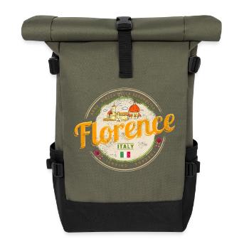 Florence Capitale Toscane Italie Souvenir - Sac à dos roll top - olive/noir - Devant