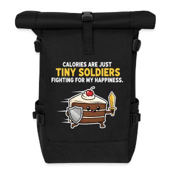 Cake Hero Calorie Fighter - Roll Top Backpack - black - Front