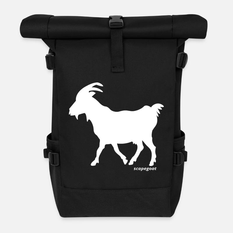 Sündenbock Silhouette - Rolltop Rucksack - Schwarz