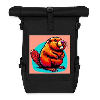castor - Sac à dos roll top - noir - Devant