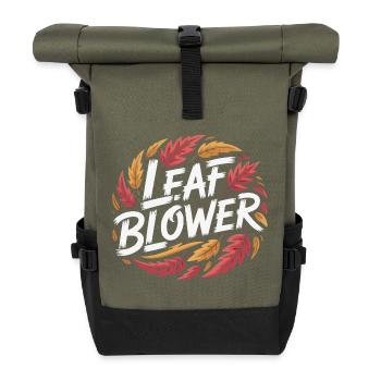 Laubbläser Herbstlaub - Rolltop Rucksack - Olive/Schwarz - Vorne