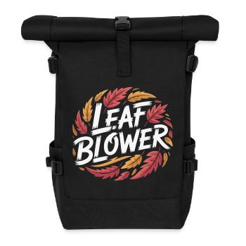 Leaf Blower Autumn Leaves - Roll Top Backpack - black - Front