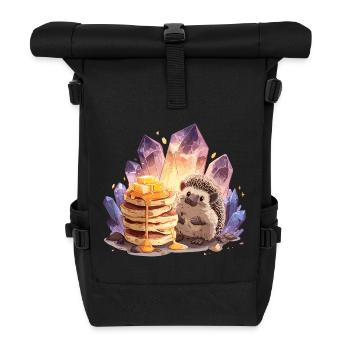 Pfannkuchen und Kristalle Hedgehog - Rolltop Rucksack - Schwarz - Vorne