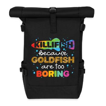 Toothcarp Killfish Toothed carp - Roll Top Backpack - black - Front