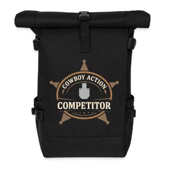Cowboy-action-shooter. Cowboy-action-shooter - Rolltop Rucksack - Schwarz - Vorne