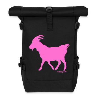 Bouc émissaire rose - Sac à dos roll top - noir - Devant