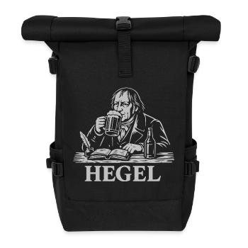 Hegel Pub Scholar Bierillustration - Rolltop Rucksack - Schwarz - Vorne
