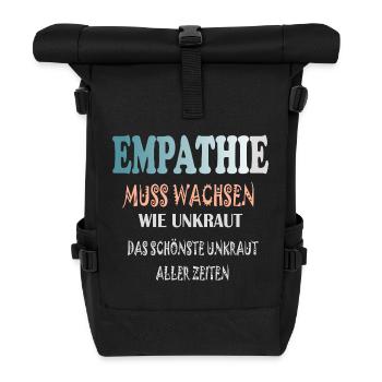 Empathie Muss Wachsen wie Unkraut - Rolltop Rucksack - Schwarz - Vorne