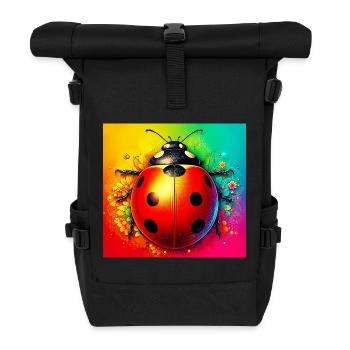 Marienkäfer - Rolltop Rucksack - Schwarz - Vorne
