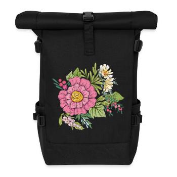 Image de fleur - Sac à dos roll top - noir - Devant