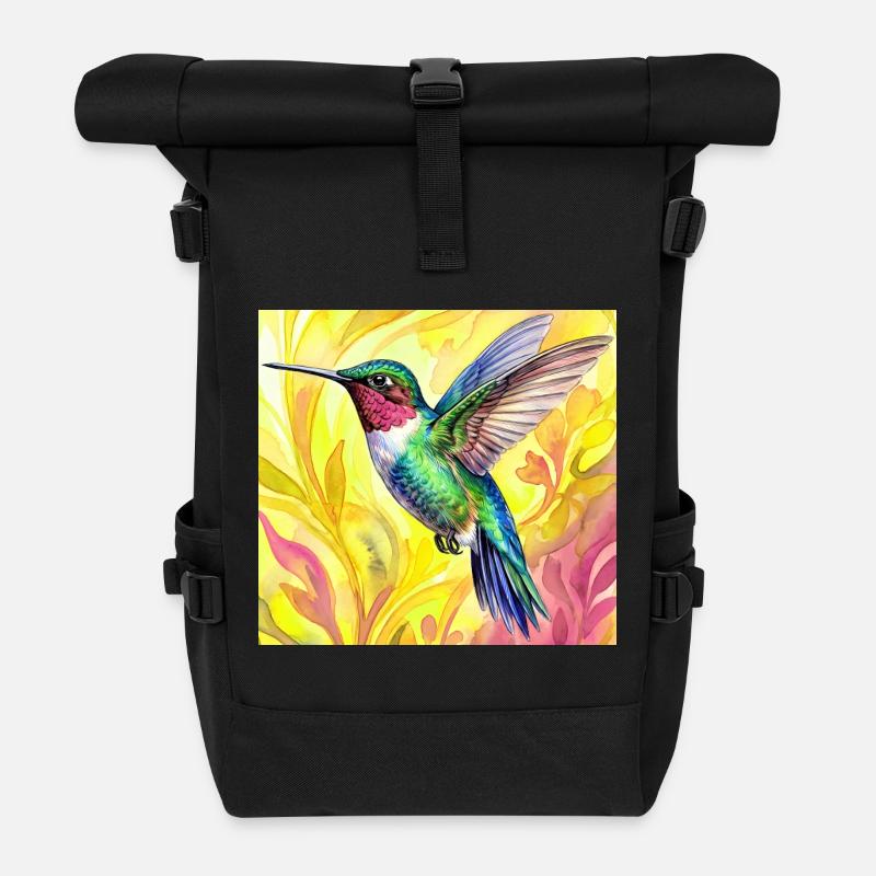 Kolibri - Rolltop Rucksack - Schwarz