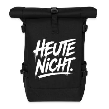 Heute Night Graffiti Schrift - Rolltop Rucksack - Schwarz - Vorne