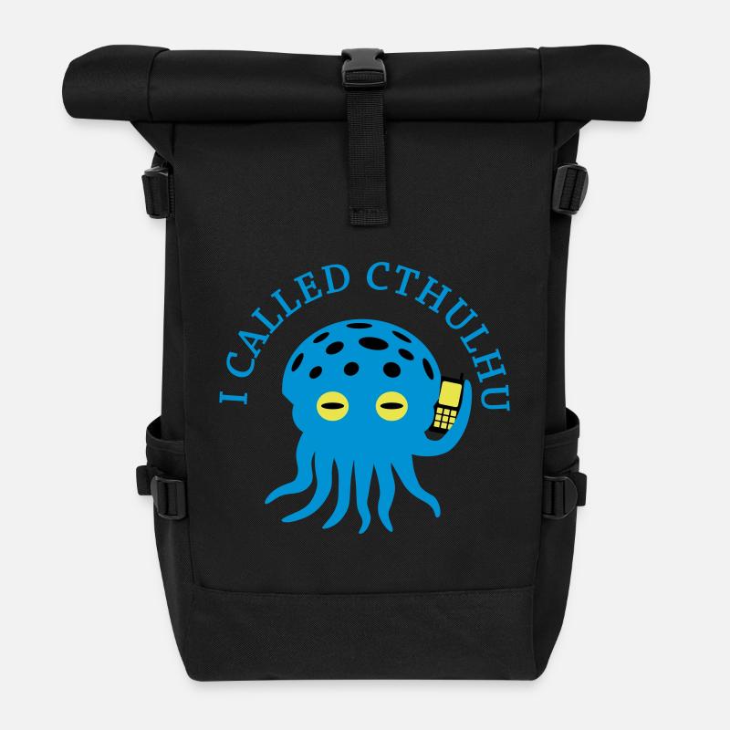 I called Cthulu (on the Phone) - Rolltop Rucksack - Schwarz