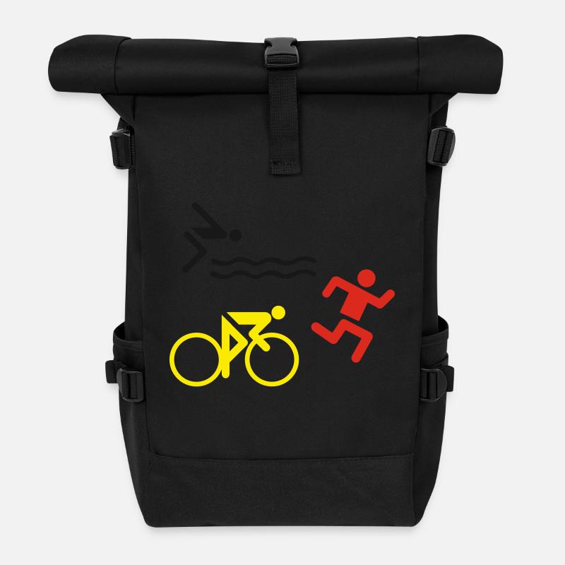Triathlon - Sac à dos roll top - noir