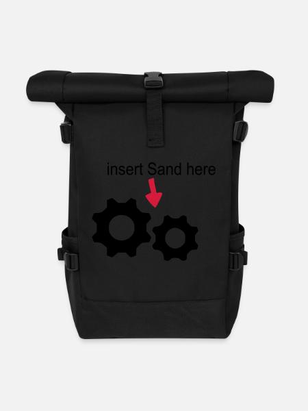 Sand im Getriebe - Rolltop Rucksack - Schwarz