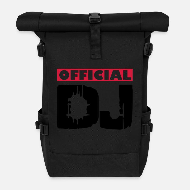 dj - Rolltop Rucksack - Schwarz