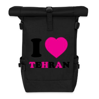 I Love Tehran - Roll Top Backpack - black - Front
