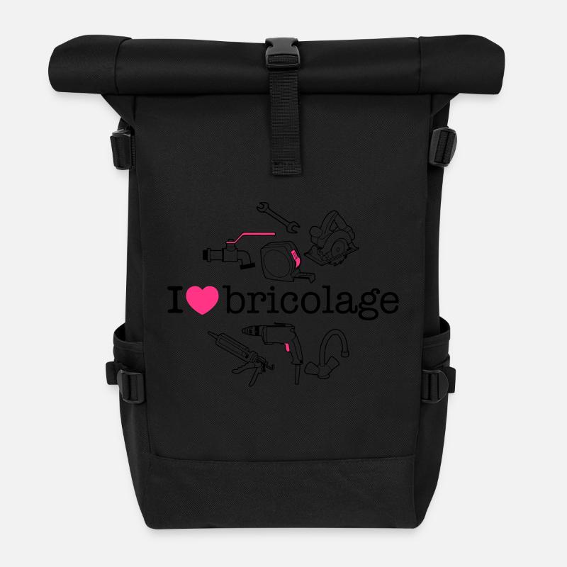 bricolage - Sac à dos roll top - noir