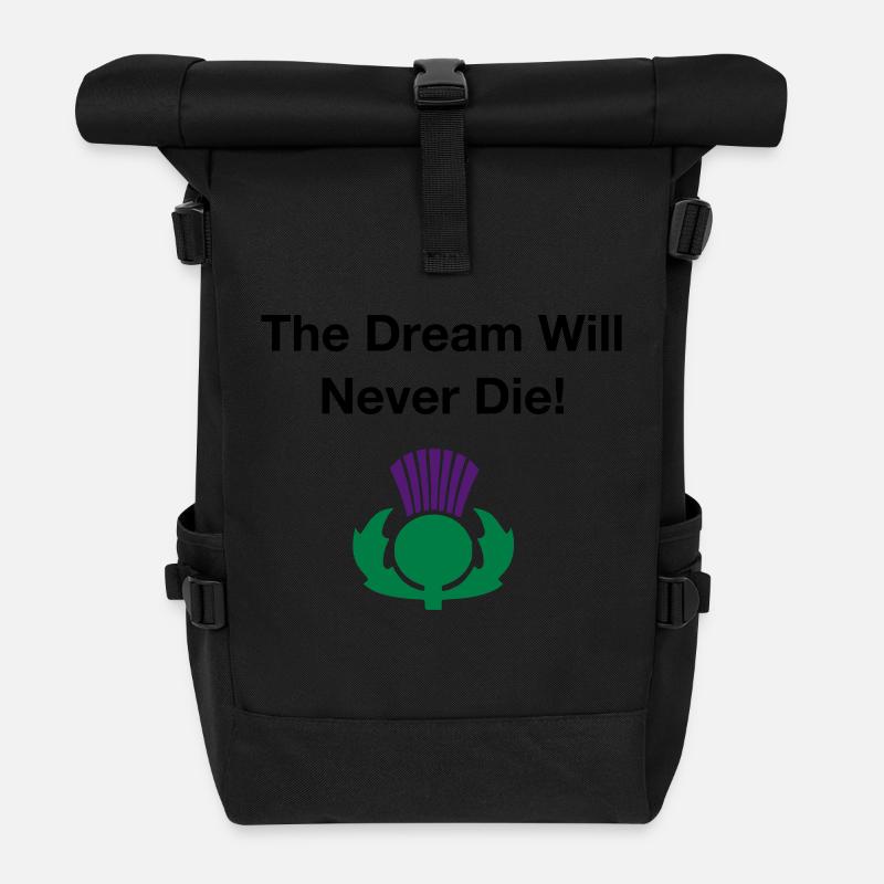 The dream will never die - Scottish Independence - Roll Top Backpack - black