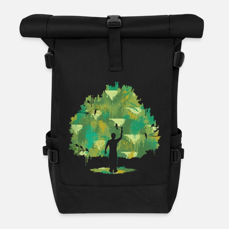 CAMPAGN'art - Sac à dos roll top - noir