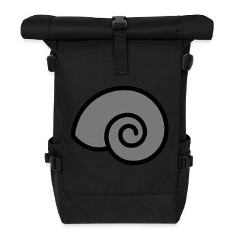 snail - Roll Top Backpack - black - Front