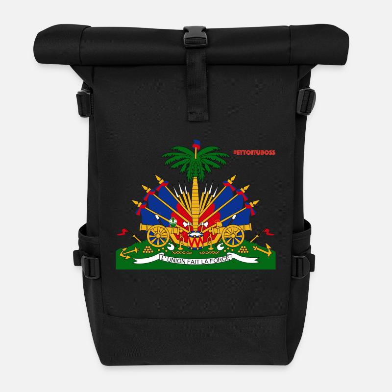 Haiti - Sac à dos roll top - noir