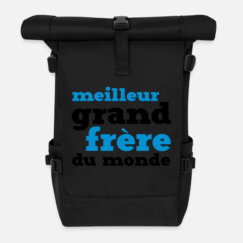 meilleur grand frère du monde - Sac à dos roll top - noir