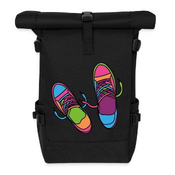 Hipster Shoes - Roll Top Backpack - black - Front
