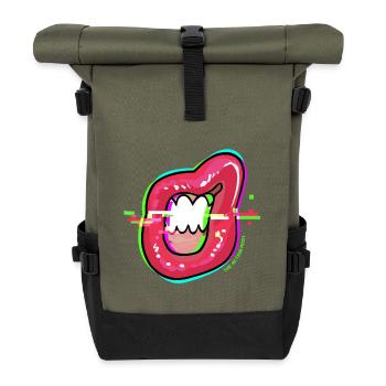 Gloss And Glitches - Roll Top Backpack - olive/black - Front
