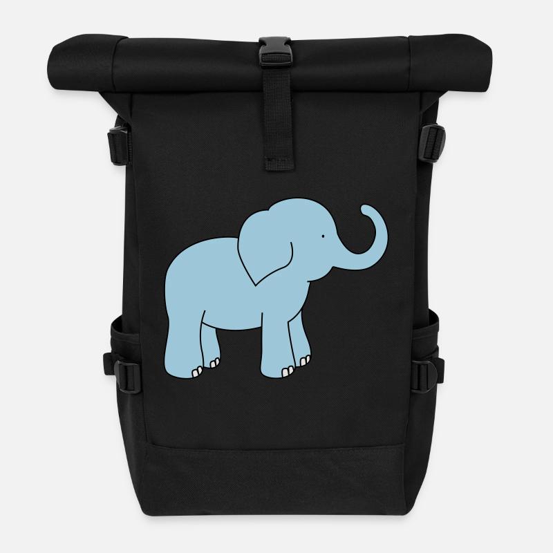 Elefant - Rolltop Rucksack - Schwarz