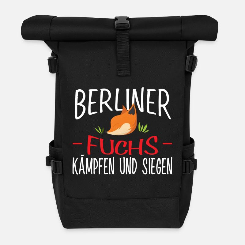 Berliner Fuchs - Rolltop Rucksack - Schwarz