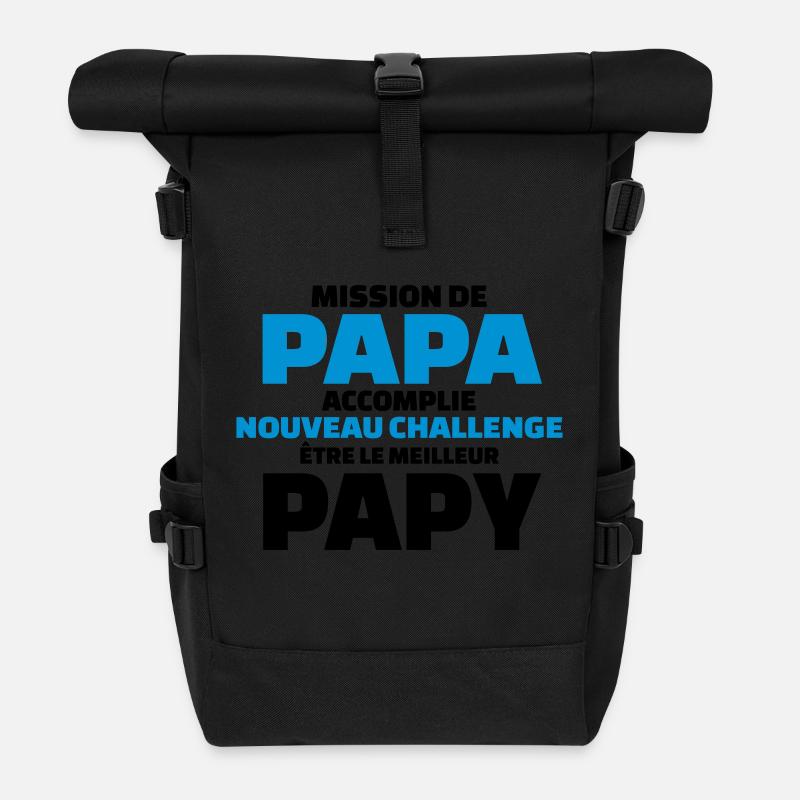nouveau challenge être le meilleur papy - Sac à dos roll top - noir