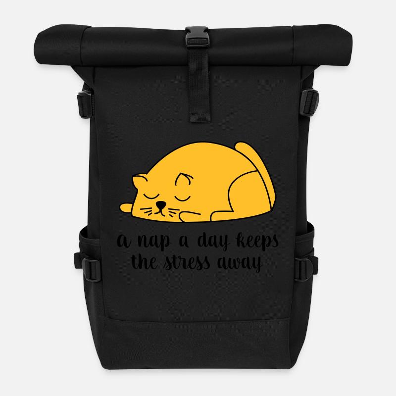 schlafen - Rolltop Rucksack - Schwarz